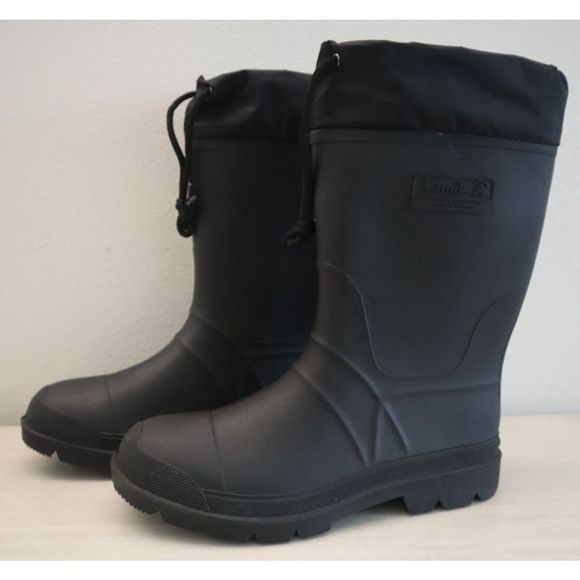Kamik Men's Sz 11 Black Forester Waterproof Insulated Rubber Rain/Snow Boots - Picture 1 of 9